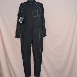 Lynx One Piece Mid Layer Snowmobile Gear in Black size Large